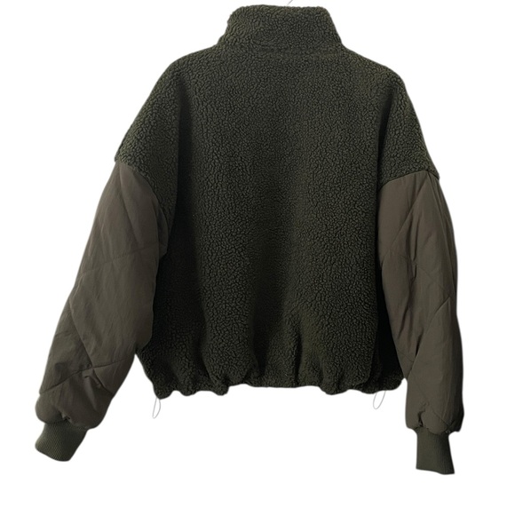 AMERICAN EAGLE | Women’s Multicolor/Green Reversible Sherpa Zip Up Coat Size S - Picture 11 of 11